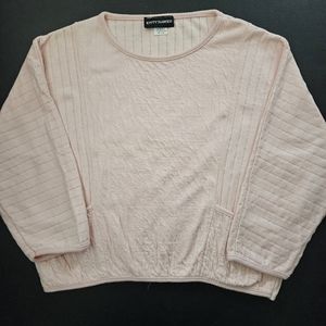 Vintage - "Kitty Hawk" Pink Oversize Crop Top Swearshirt - NWOT